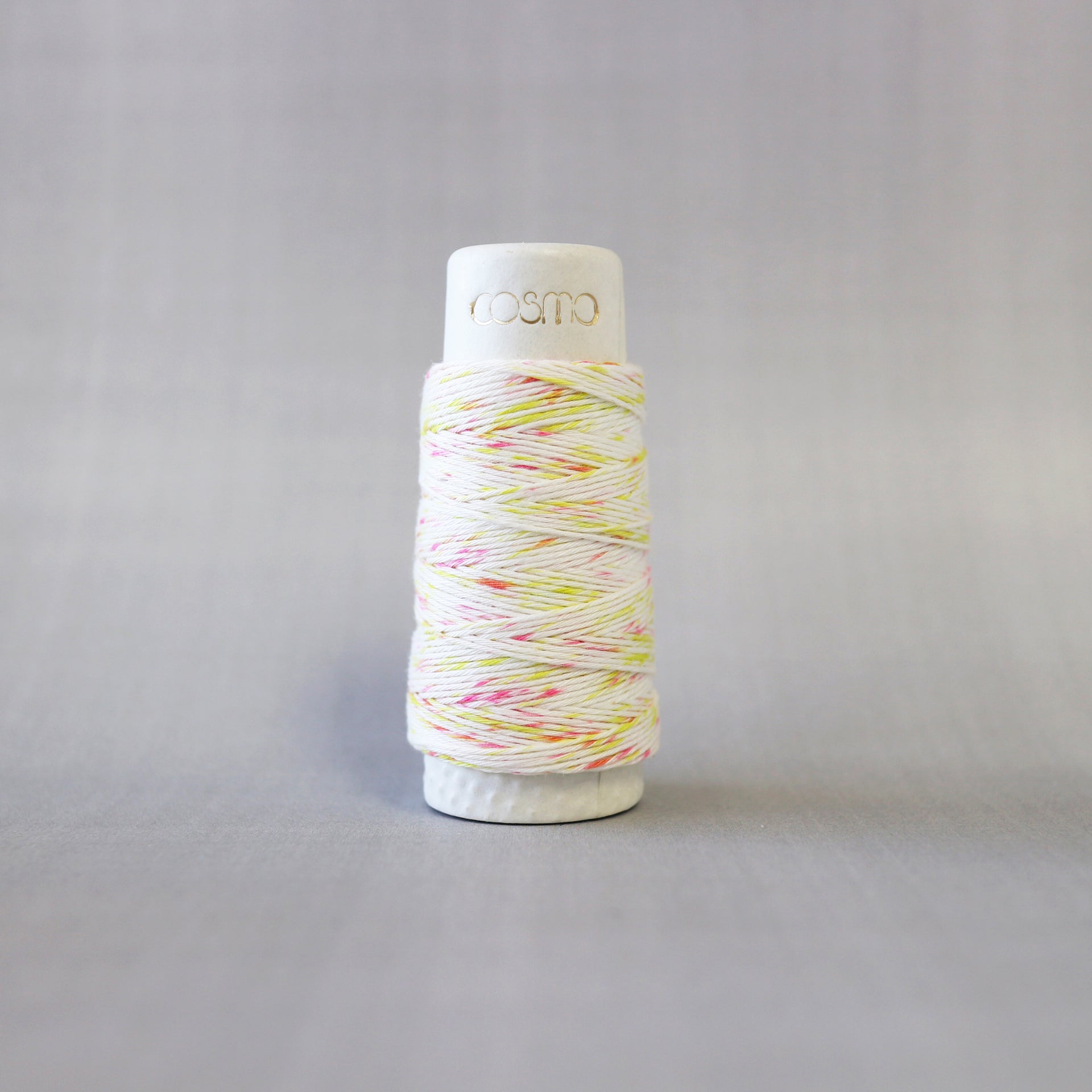 Cosmo Hidamari 89 - Sashiko Thread - Shaved Ice Pink Yellow