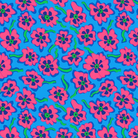 August 2023 - Camo Flower - Blue