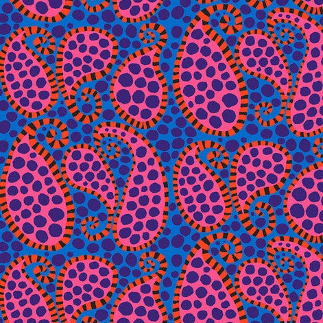 August 2023 - Paisley Dot - Blue