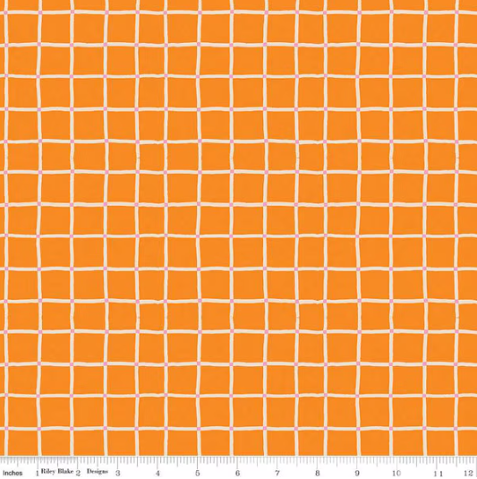 100 Aker Woods - Picnic Plaid - Orange