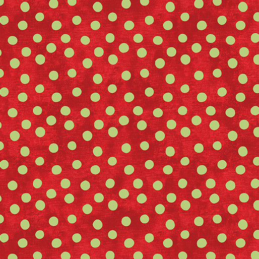 Christmas Spirit - Dot Splendor - Red/Celery