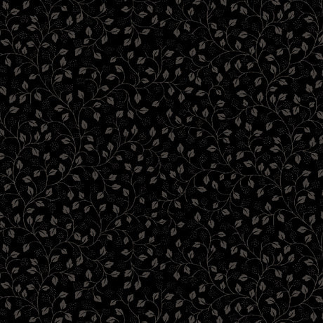 Quilting Illusions - Leaf Vine - Black