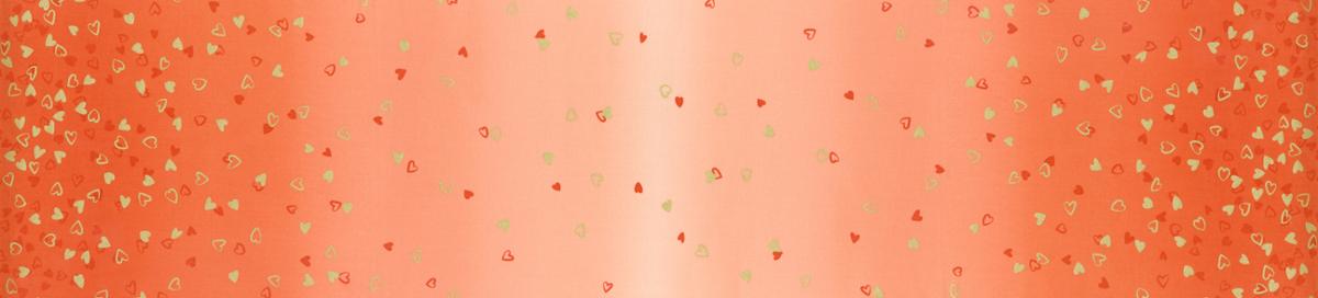 I Heart Ombre - Ombre Hearts - Tangerine Gold Metallic