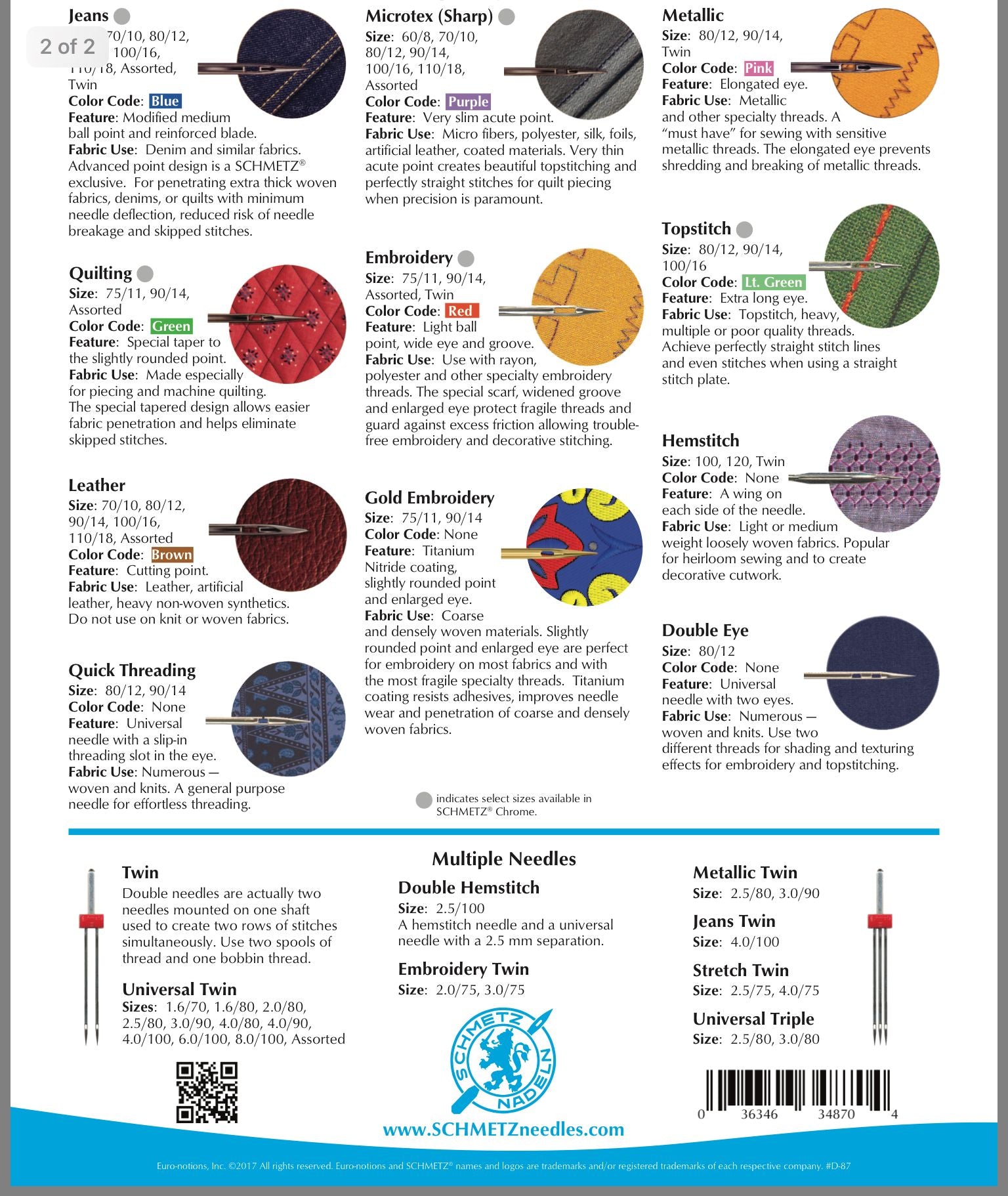 Schmetz Needle Guide